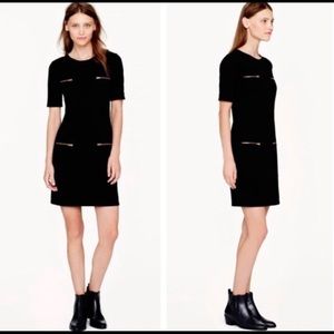 J.Crew Black Wool Zipper Dress